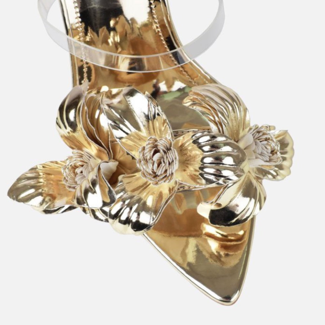 SANDÁLIA MULE LAYLA DOURADA