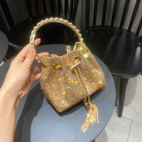 BOLSA SAFIRA DOURADA 15CM