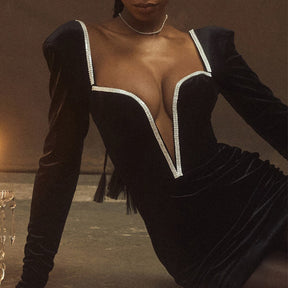 VESTIDO LUNA PRETO VELUDO