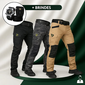 [Leve 3 Pague 2] Calça Militar Vektor Lionor em Tecido RipStop e Poliéster +BRINDES: Relógio Tático e Cinto Tático e Mini Bag