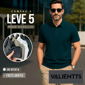 [Leve 5, Pague Só 3] Camisa Polo Norellio em Malha de Seda Gelo e Viscose Tecnológica