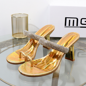 SANDÁLIA MULE BRIZO DOURADA