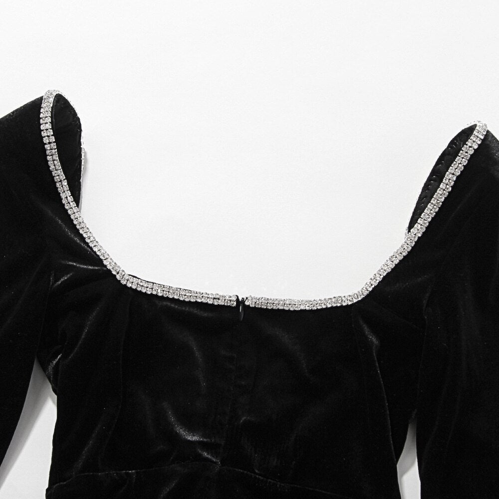 VESTIDO LUNA PRETO VELUDO