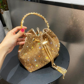 BOLSA SAFIRA DOURADA 15CM