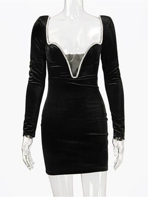 VESTIDO LUNA PRETO VELUDO