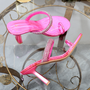 SANDÁLIA MULE BRIZO ROSA HOLOGRÁFICA