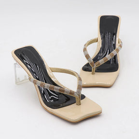 SANDÁLIA MULE TURQUESA BEGE