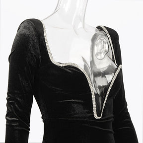 VESTIDO LUNA PRETO VELUDO