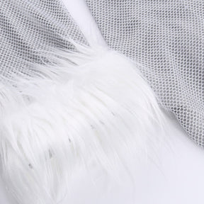 VESTIDO SHENI COM PLUMAS