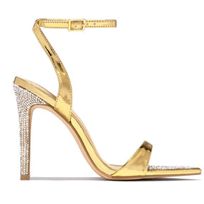 SANDÁLIA HANNA LUXE DOURADA COM STRASS