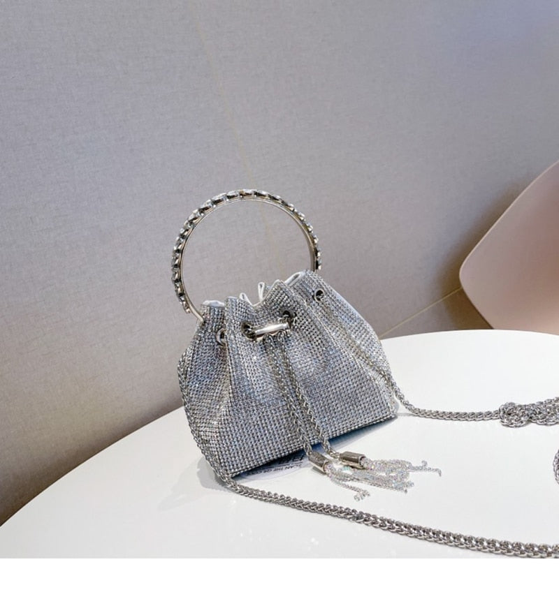 BOLSA SAFIRA PRATA 19CM