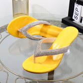 SANDÁLIA MULE FRANCESA AMARELA