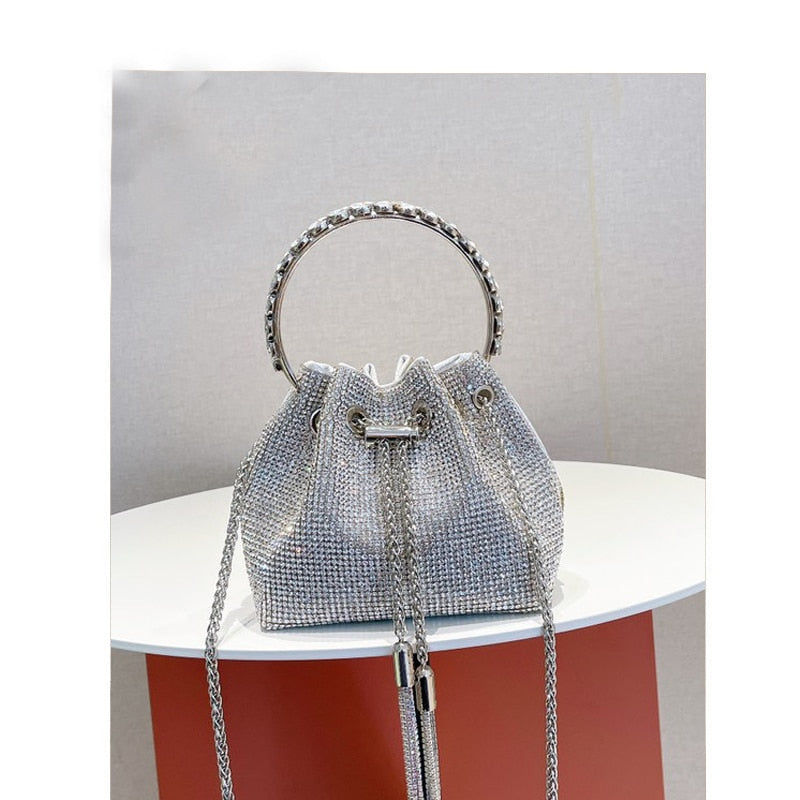 BOLSA SAFIRA PRATA 19CM