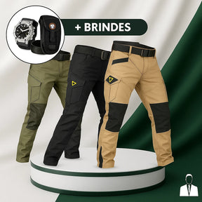 [Leve 3 Pague 2] Calça Militar Vektor Lionor em Tecido RipStop e Poliéster +BRINDES: Relógio Tático e Cinto Tático e Mini Bag