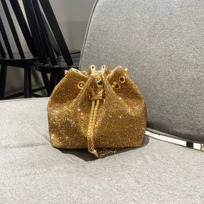 BOLSA SAFIRA DOURADA 15CM