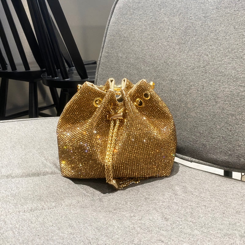 BOLSA SAFIRA DOURADA 15CM