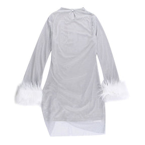 VESTIDO SHENI COM PLUMAS