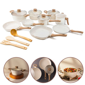 [SOMENTE HOJE] - Kit Cozinha dos Sonhos: 9 Panelas Ceramica + 13 Utensílios de Brinde