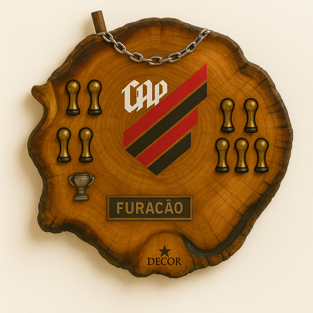 Tábua Rústica do Atletico Paranaense + Kit Churrasqueiro