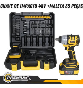 Parafusadeira De Impacto 48v Profissional Nk-30029 Maleta 35 Peças