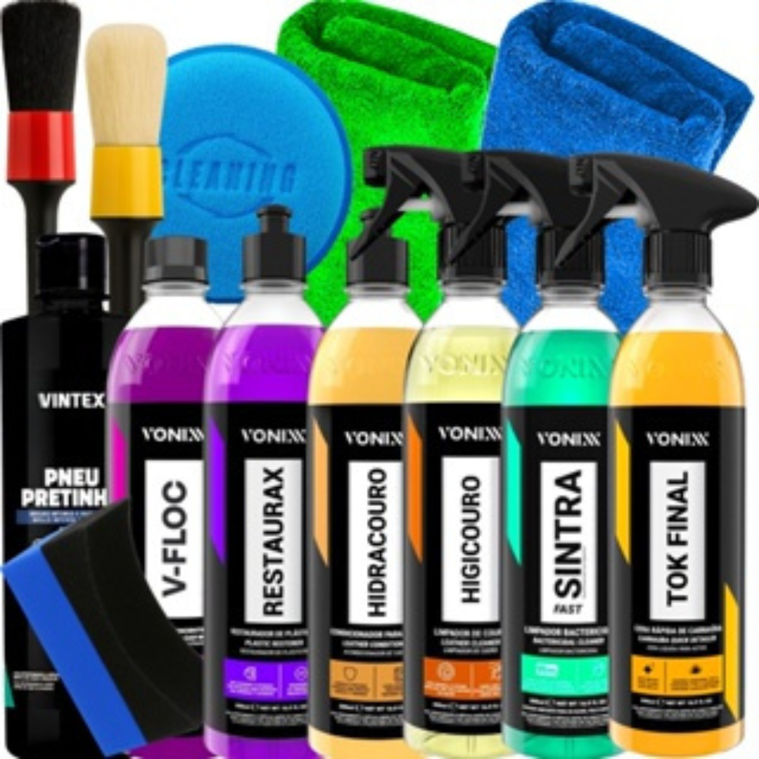 KIT COMPLETO DE ESTÉTICA AUTOMOTIVA VONIXX