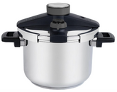 Panela de Pressão Inox à Prova de Explosões + BRINDE (Jogo 9 Potes Herméticos com Tampa de Bambu)