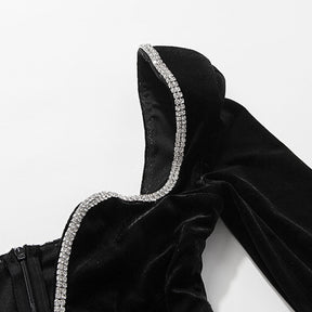 VESTIDO LUNA PRETO VELUDO