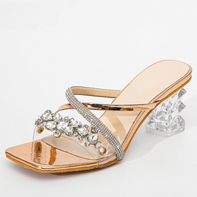 SANDÁLIA MULE LAURA CRISTAL