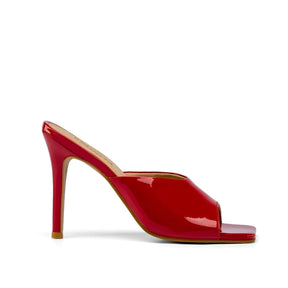 SANDÁLIA MULE SALTO ALTO TESSA VERMELHO