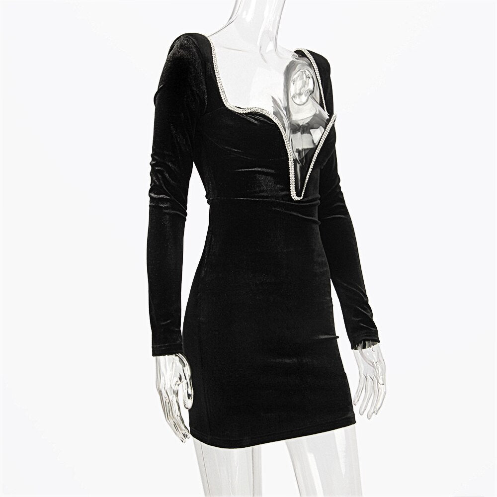 VESTIDO LUNA PRETO VELUDO