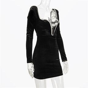 VESTIDO LUNA PRETO VELUDO