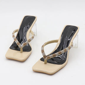 SANDÁLIA MULE TURQUESA BEGE