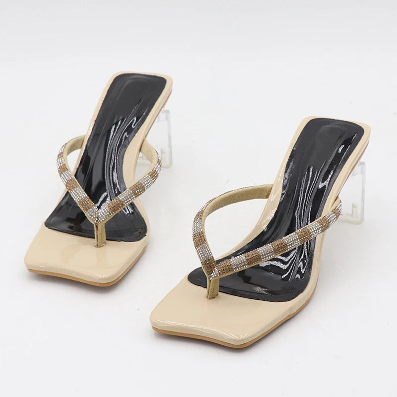 SANDÁLIA MULE TURQUESA BEGE