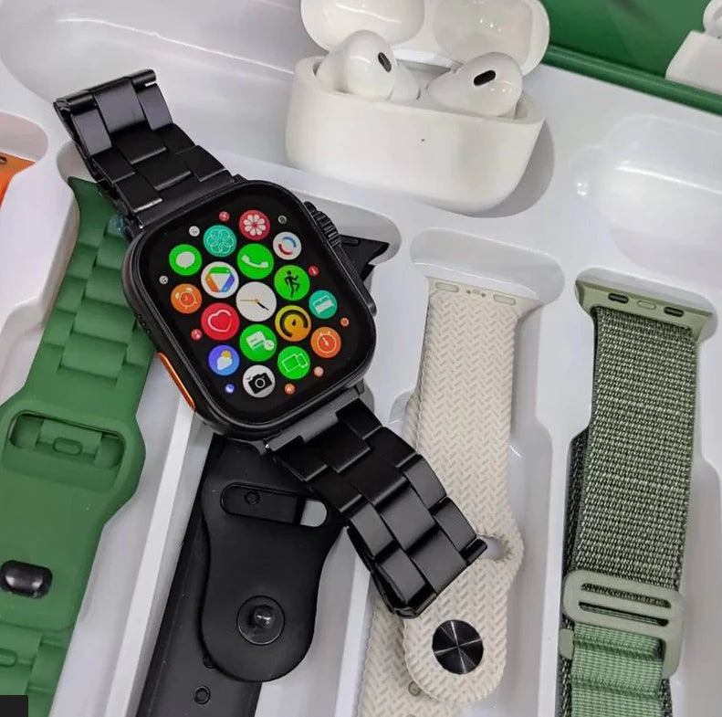 WS 80 ULTRA 2 | +Fone bluetooth | Kit 7 pulseiras |