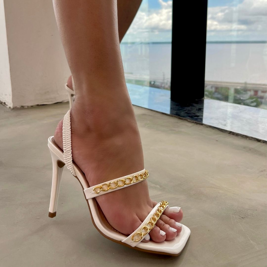 SANDÁLIA LORDE CORRENTE BRANCA