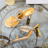 SANDÁLIA MULE BRIZO DOURADA