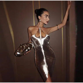 VESTIDO GIZELLA PRATEADO