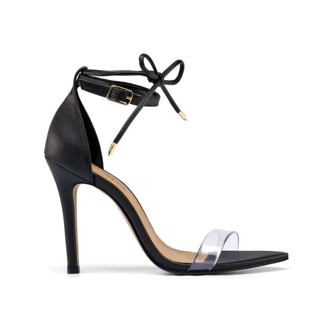 SANDÁLIA SALTO FINO LOLLA COM FECHO PRETO