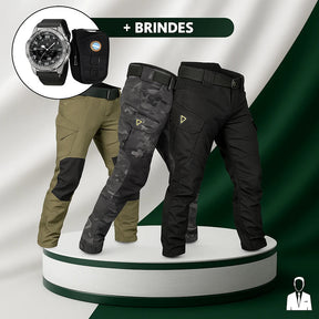 [Leve 3 Pague 2] Calça Militar Vektor Lionor em Tecido RipStop e Poliéster +BRINDES: Relógio Tático e Cinto Tático e Mini Bag