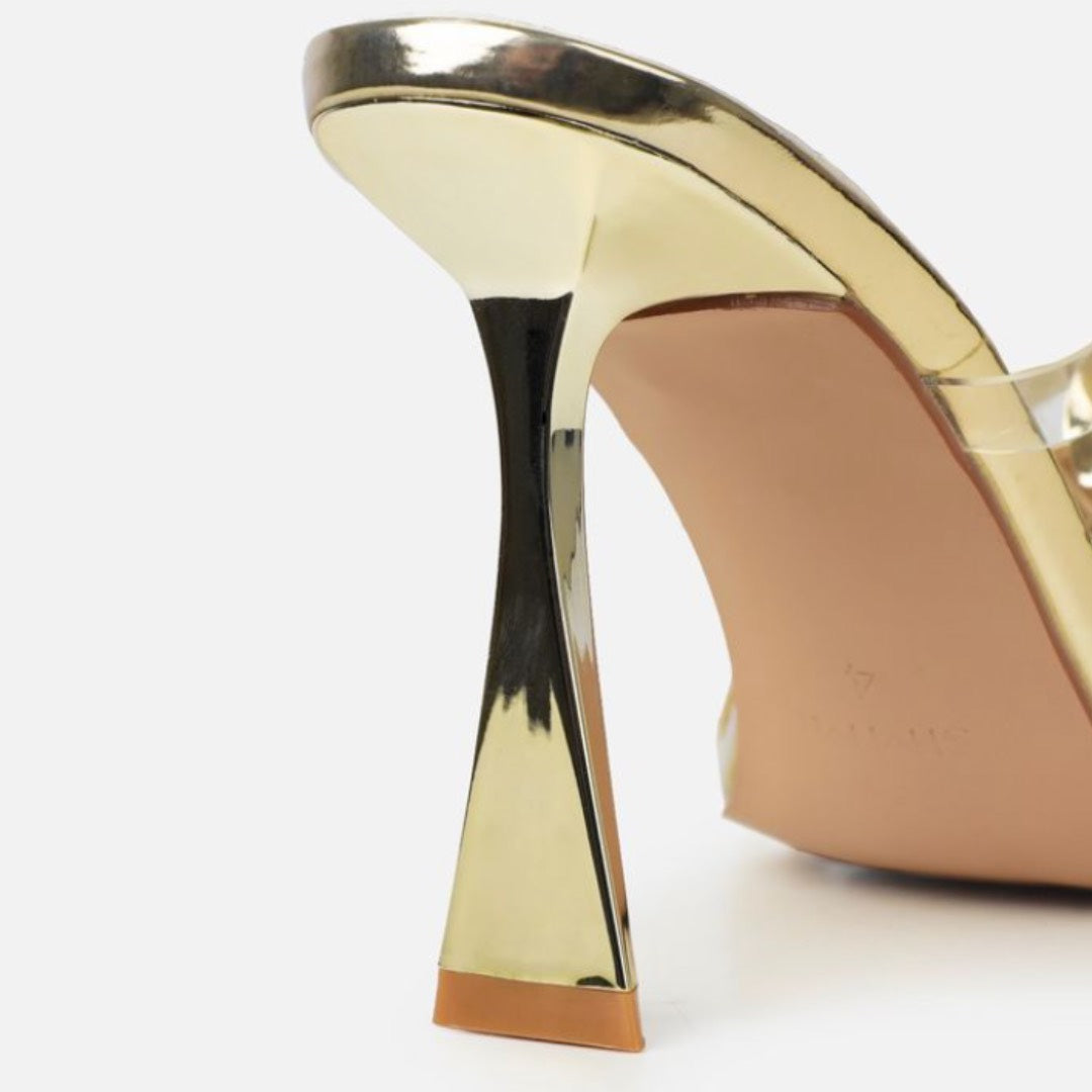 SANDÁLIA MULE LAYLA DOURADA