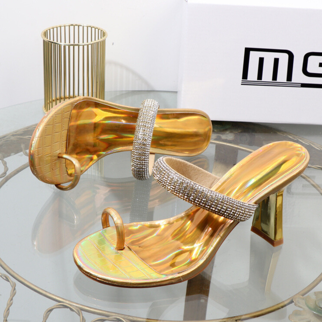 SANDÁLIA MULE BRIZO DOURADA