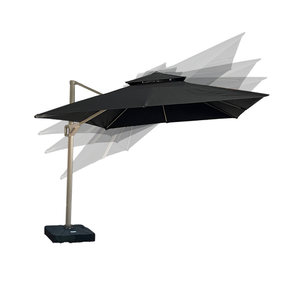 Ombrelone Guarda Sol Gold Led Alumínio 3,0 x 3,0 C/ Base em 100 L