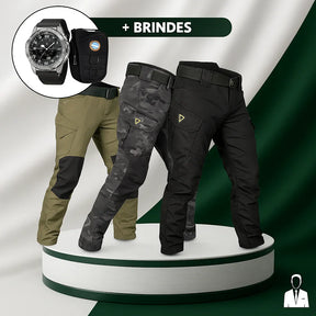 [Leve 3 Pague 2] Calça Militar Vektor Lionor RipStop + Brindes: Relógio, Cinto e Mini Bag
